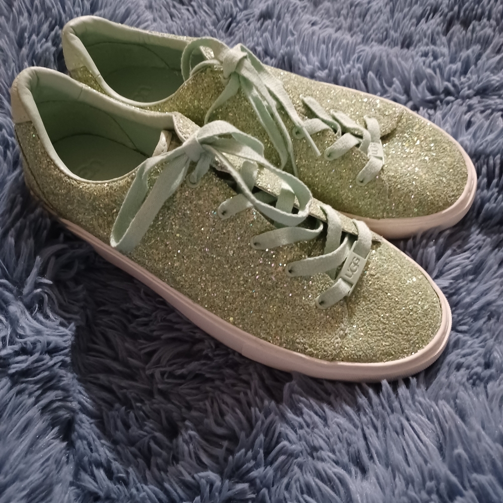 Comfy lime green Ugg sneakers